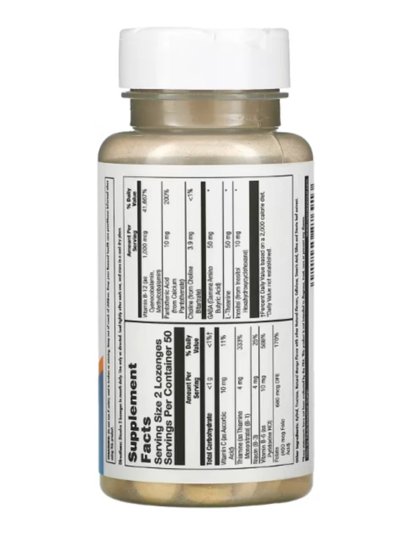 KAL, GABA L-Theanine Stress B, Mango Tangerine, 100 Lozenges