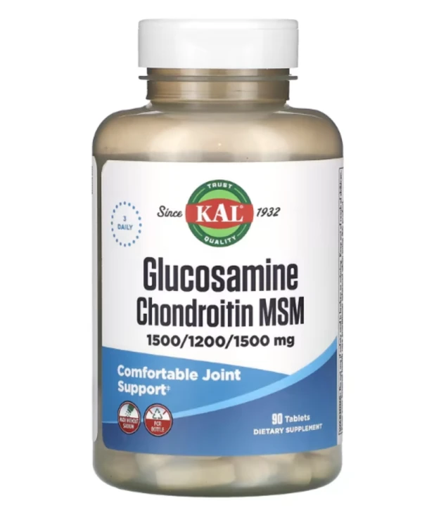 KAL, Glucosamine Chondroitin MSM, 90 Tablets