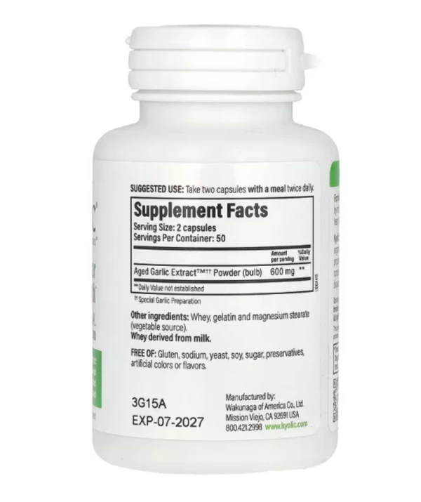 Kyolic, Aged Garlic Extract, Cardiovascular, Original Formula 100, 100 Capsules