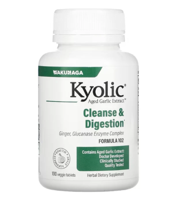 Kyolic, Aged Garlic Extract, Cleanse & Digestion, Formula 102, 100 Veggie Tablets