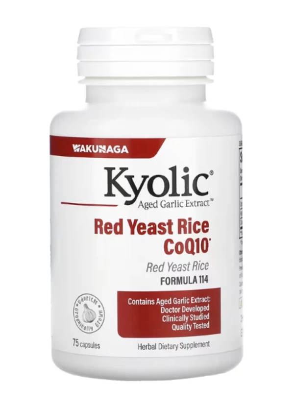 Kyolic, Aged Garlic Extract, Red Yeast Rice Plus CoQ10, 75 Capsules