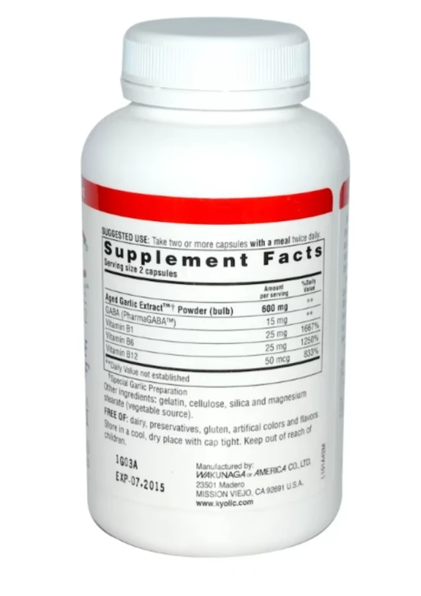 Kyolic, Aged Garlic Extract, Stress & Fatigue Relief, Formula 101, 200 Capsules