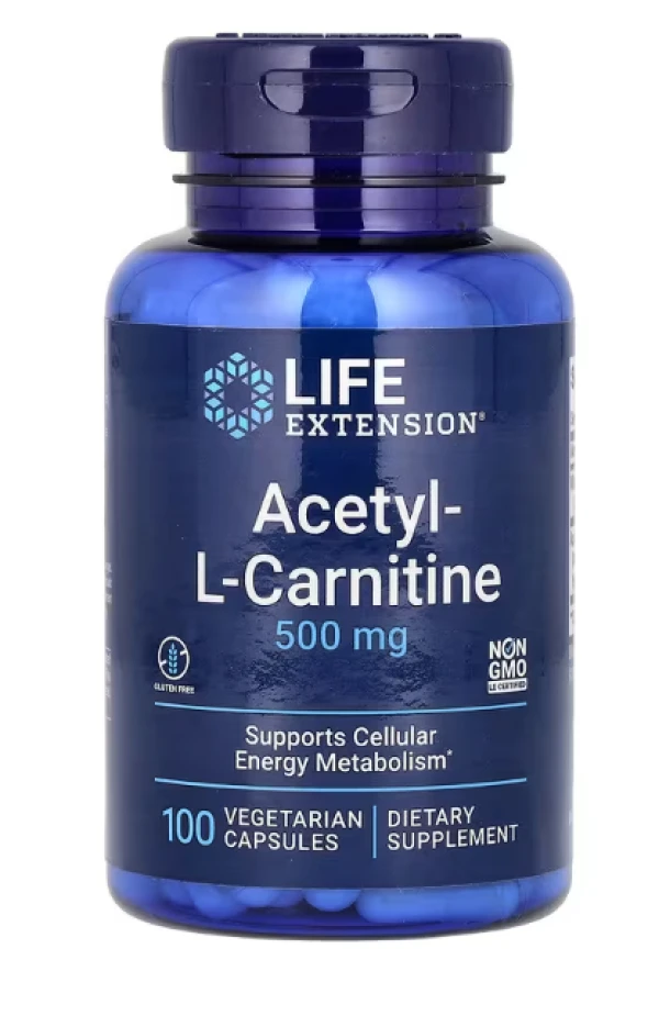 Life Extension, Acetyl-L-Carnitine, 500 mg, 100 Vegetarian Capsules
