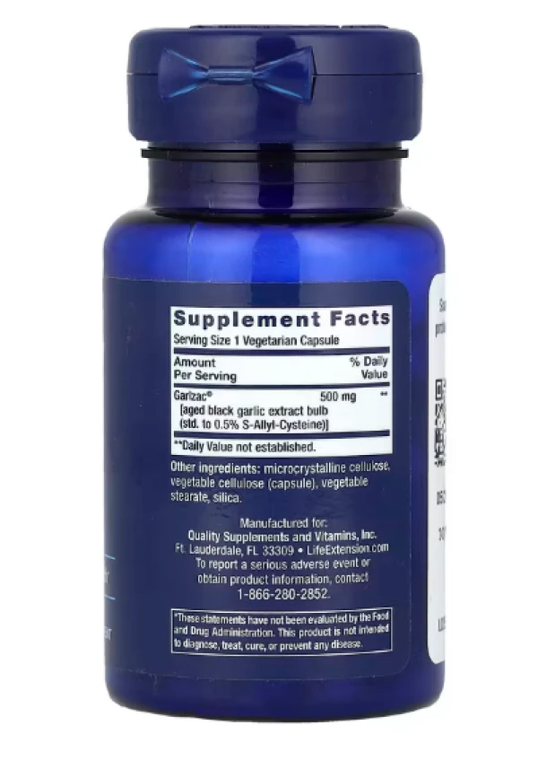Life Extension, Aged Black Garlic, 500 mg 30 Vegetarian Capsules