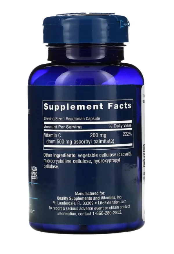 Life Extension, Ascorbyl Palmitate, 500 mg, 100 Vegetarian Capsules