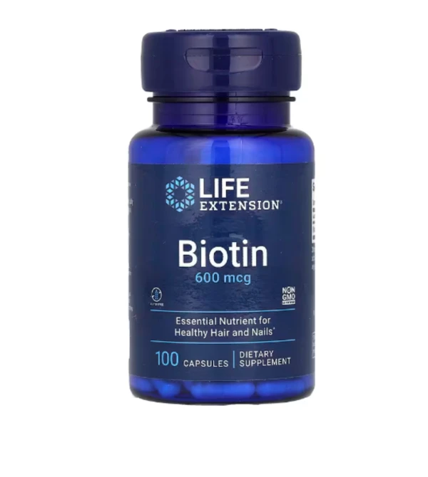 Life Extension, Biotin, 600 mcg, 100 Capsules