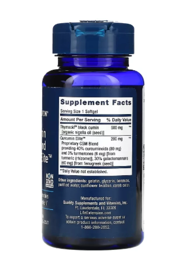 Life Extension, Black Cumin Seed Oil and Curcumin Elite , 60 Softgels