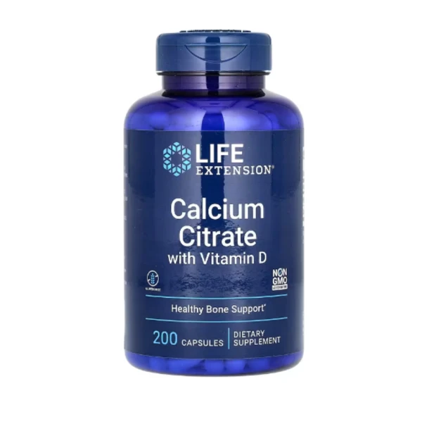 Life Extension, Calcium Citrate with Vitamin D, 200 Capsules
