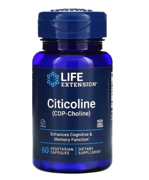 Life Extension, Citicoline (CDP-Choline), 60 Vegetarian Capsules