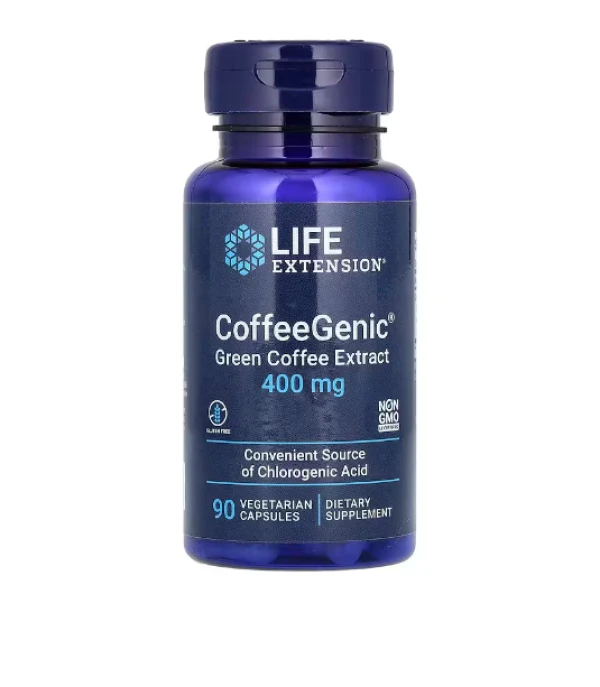 Life Extension, CoffeeGenic, Green Coffee Extract, 400 mg, 90 Vegetarian Capsules
