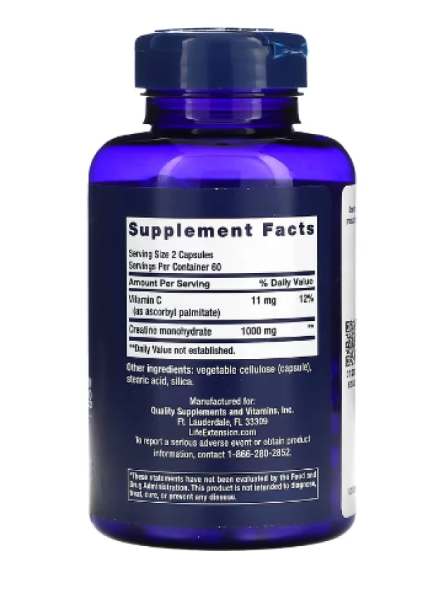 Life Extension, Creatine Capsules, 120 Capsules