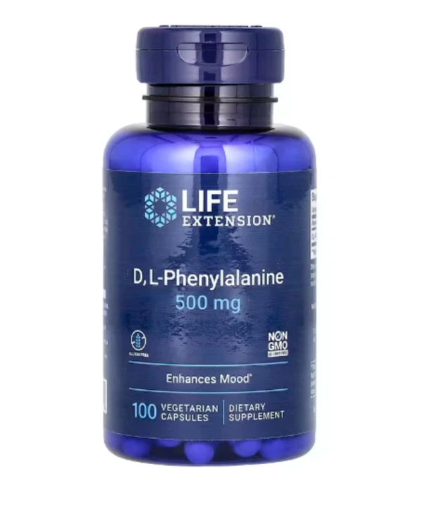 Life Extension, D, L-Phenylalanine, 500 mg, 100 Vegetarian Capsules