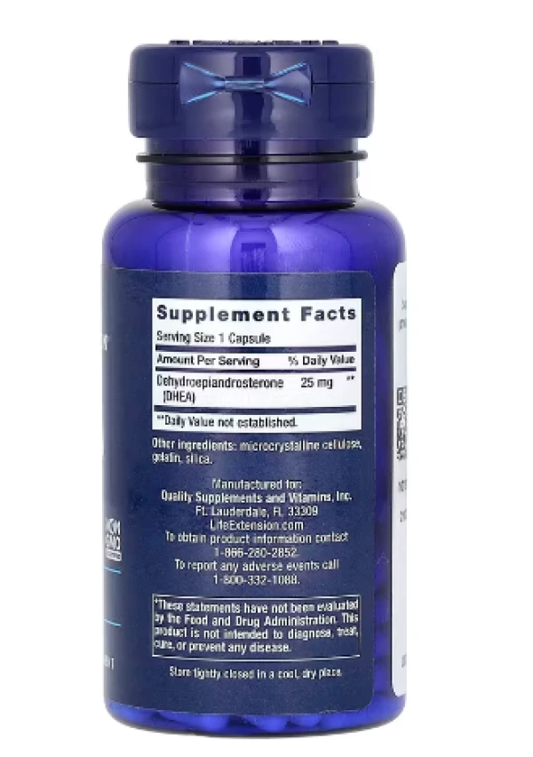 Life Extension, DHEA, 25 mg, 100 Capsules