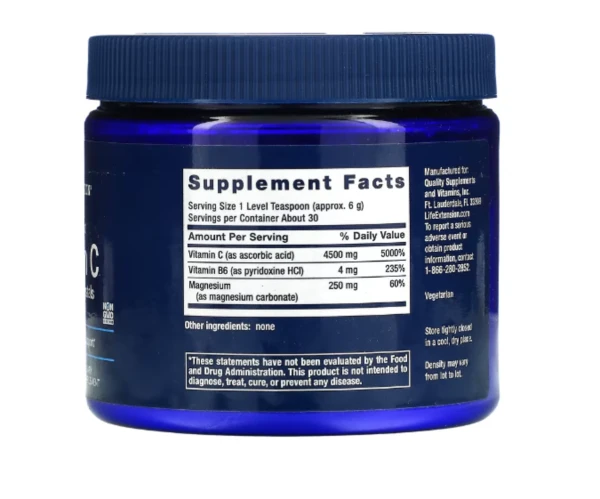 Life Extension, Effervescent Vitamin C, Magnesium Crystals, 6.35 oz (180 g)