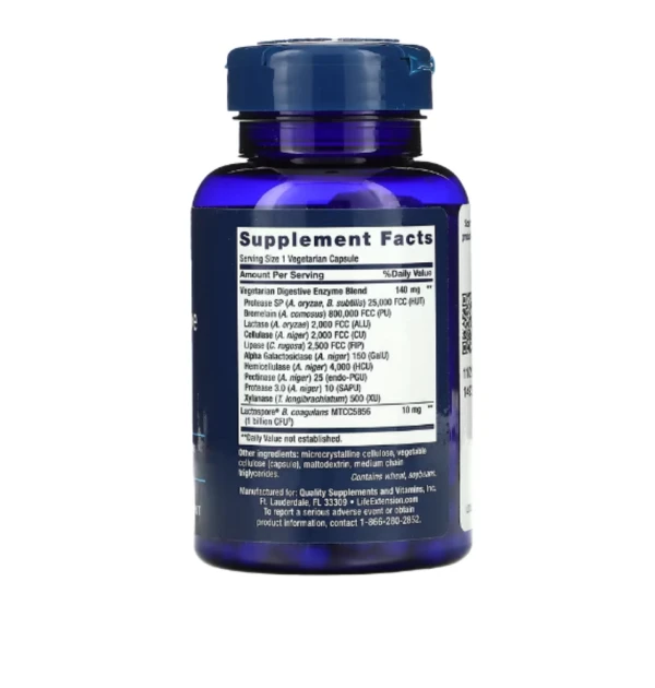 Life Extension, Enhanced Super Digestive Enzymes and Probiotics, 60 Vegetarian Capsules