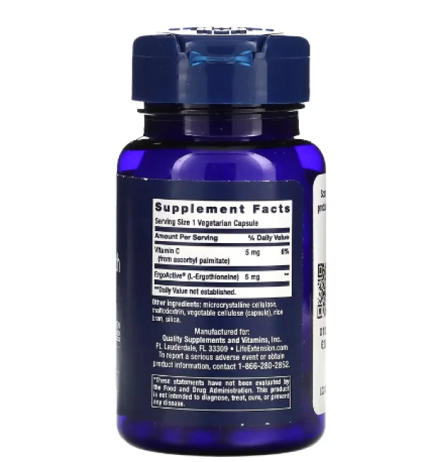 Life Extension, Essential Youth L-Ergothioneine, 5 mg, 30 Vegetarian Capsules