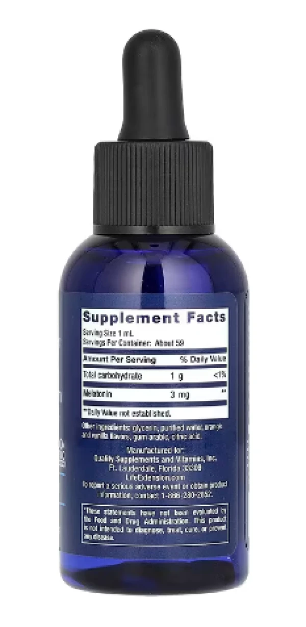 Life Extension, Fast-Acting Liquid Melatonin, Citrus-Vanilla, 2 fl oz (59 ml)
