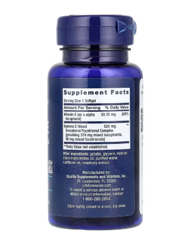 Life Extension, Gamma E, Mixed Tocopherols & Tocotrienols, 60 Softgels
