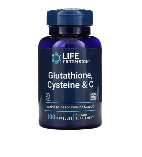 Life Extension, Glutathione, Cysteine & C, 100 Capsules