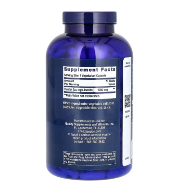 Life Extension, Inositol Caps, 1,000 mg, 360 Vegetarian Capsules