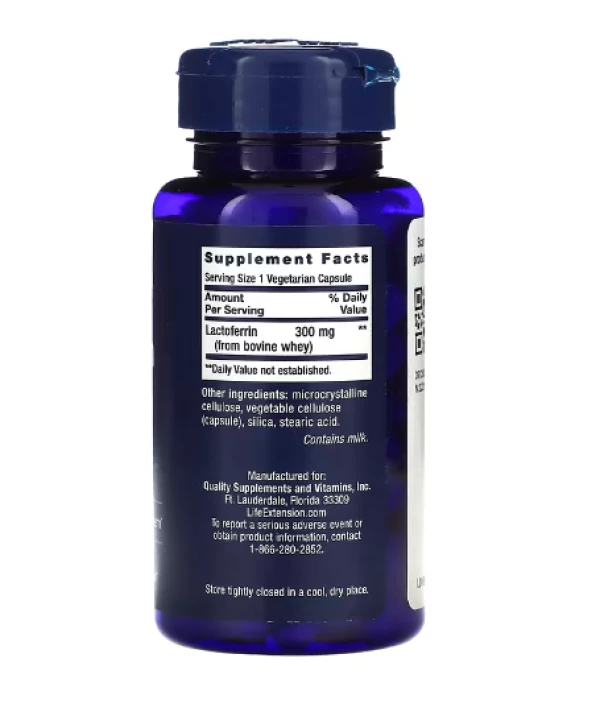 Life Extension, Lactoferrin Caps, 60 Vegetarian Capsules