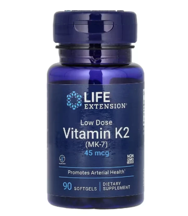 Life Extension, Low Dose Vitamin K2 (MK-7), 45 mcg, 90 Softgels