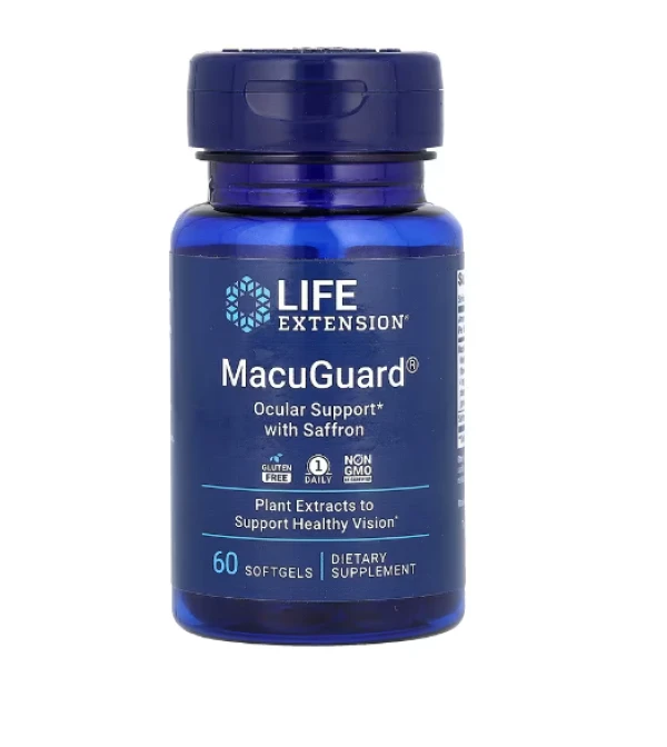 Life Extension, MacuGuard, Ocular Support with Saffron, 60 Softgels