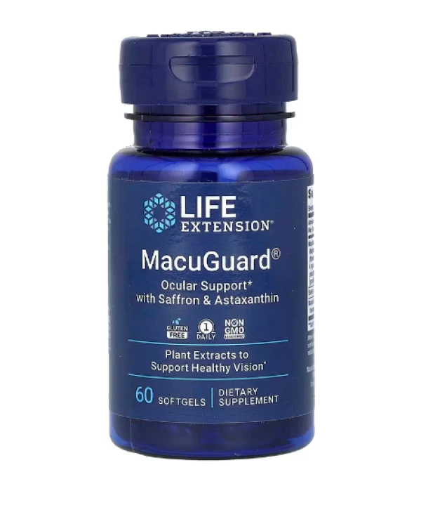 Life Extension, MacuGuard, Ocular Support with Saffron & Astaxanthin, 60 Softgels
