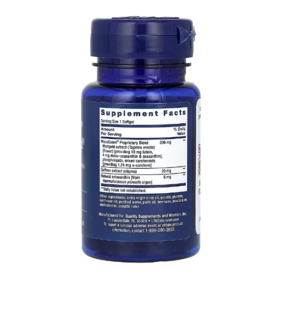 Life Extension, MacuGuard, Ocular Support with Saffron & Astaxanthin, 60 Softgels