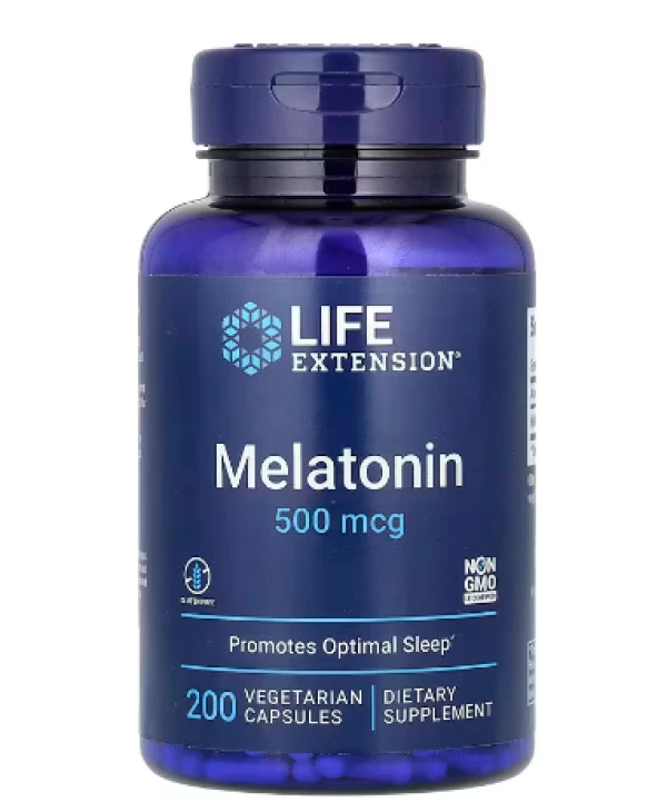 Life Extension, Melatonin, 500 mcg, 200 Vegetarian Capsules