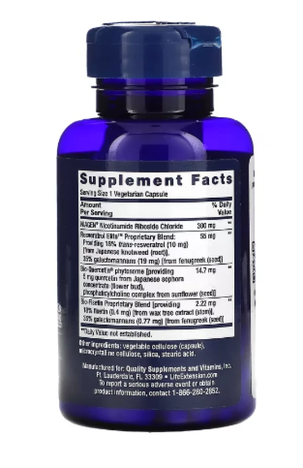 Life Extension, NAD+ Cell Regenerator and Resveratrol Elite, 30 Vegetarian Capsules