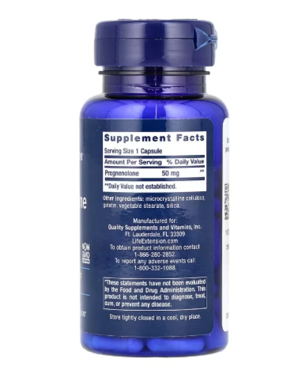 Life Extension, Pregnenolone, 50 mg, 100 Capsules