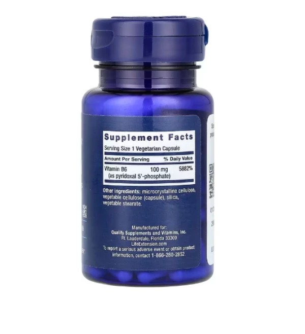 Life Extension, Pyridoxal 5'-Phosphate Caps, 100 mg, 60 Vegetarian Capsules