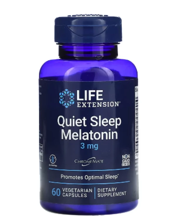 Life Extension, Quiet Sleep Melatonin, 3 mg, 60 Vegetarian Capsules