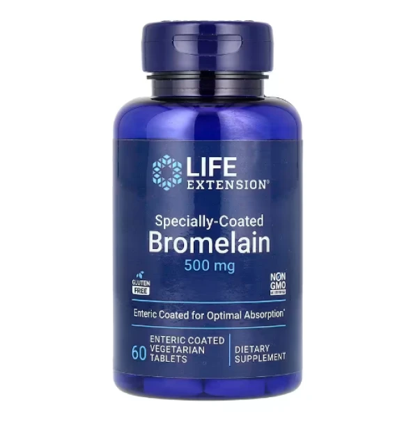 Life Extension, Specially-Coated Bromelain, 500 mg, 60 Enteric Coated Tablets