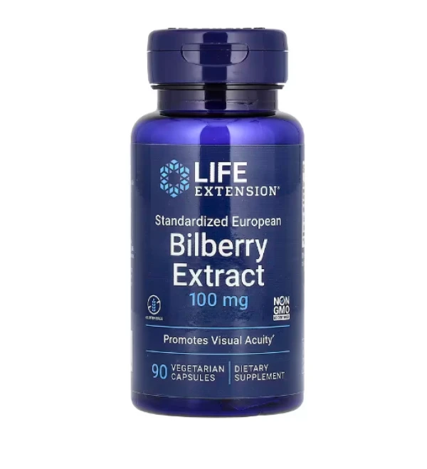 Life Extension, Standardized European Bilberry Extract, 100 mg, 90 Vegetarian Capsules