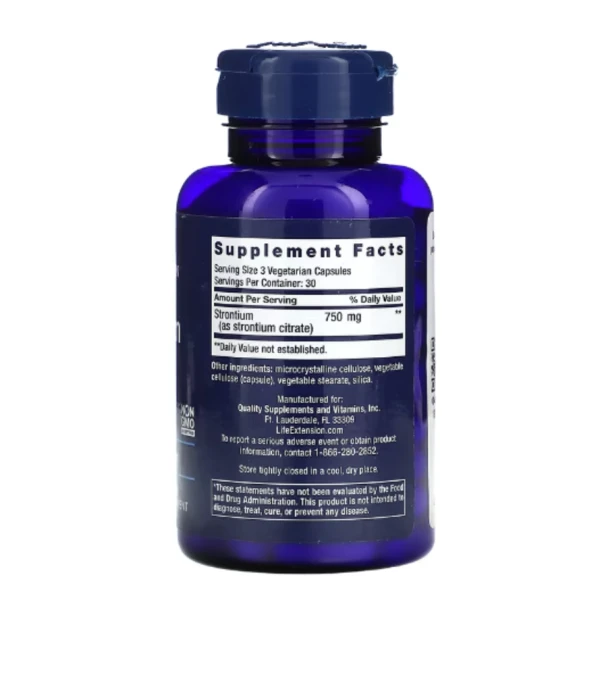 Life Extension, Strontium Caps, 750 mg, 90 Vegetarian Capsules (250 mg per Capsule)