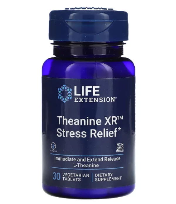Life Extension, Theanine XR Stress Relief, 30 Vegetarian Tablets