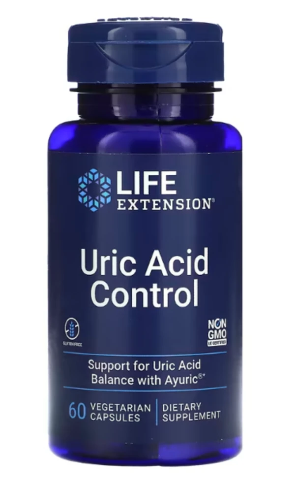 Life Extension, Uric Acid Control, 60 Vegetarian Capsules