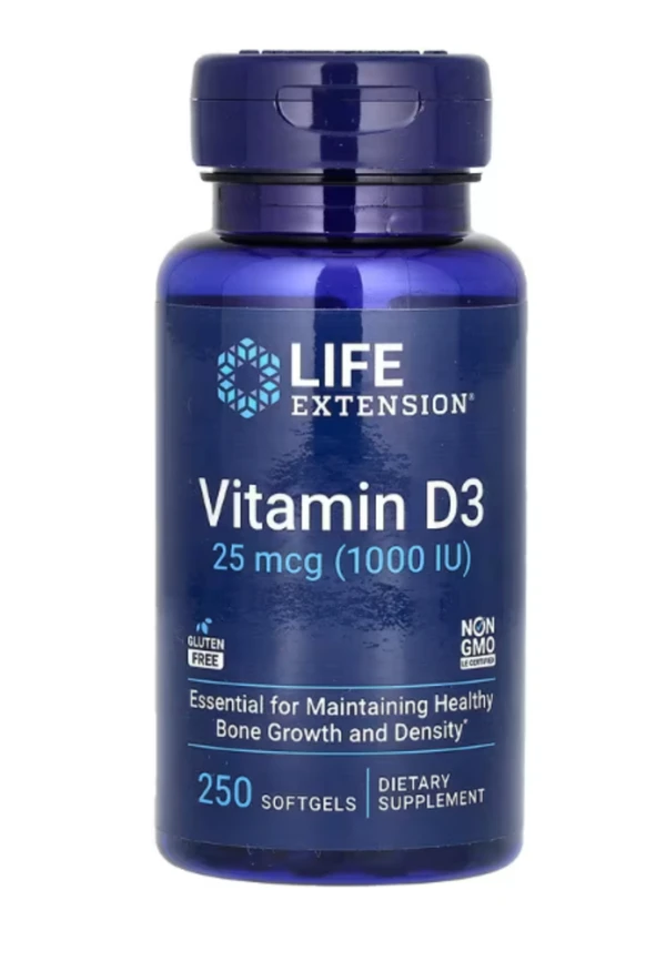 Life Extension, Vitamin D3, 25 mcg (1,000 IU), 250 Softgels