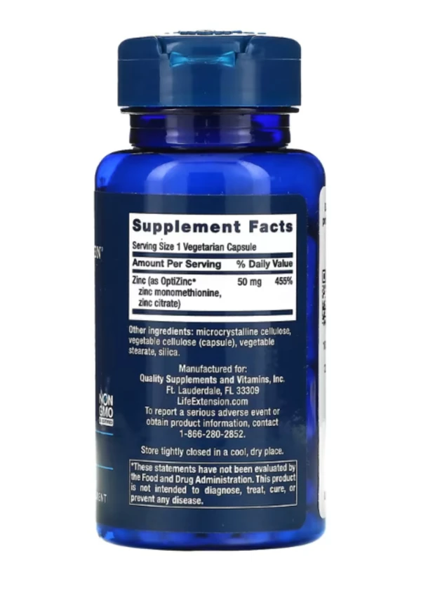 Life Extension, Zinc Caps, High Potency, 50 mg, 90 Vegetarian Capsules