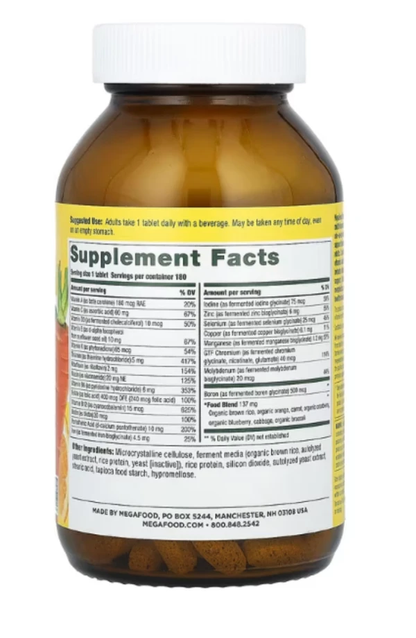 MegaFood, One Daily Multivitamin, 180 Tablets