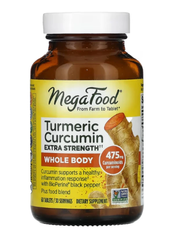 MegaFood, Turmeric Curcumin, Extra Strength, 60 Tablets