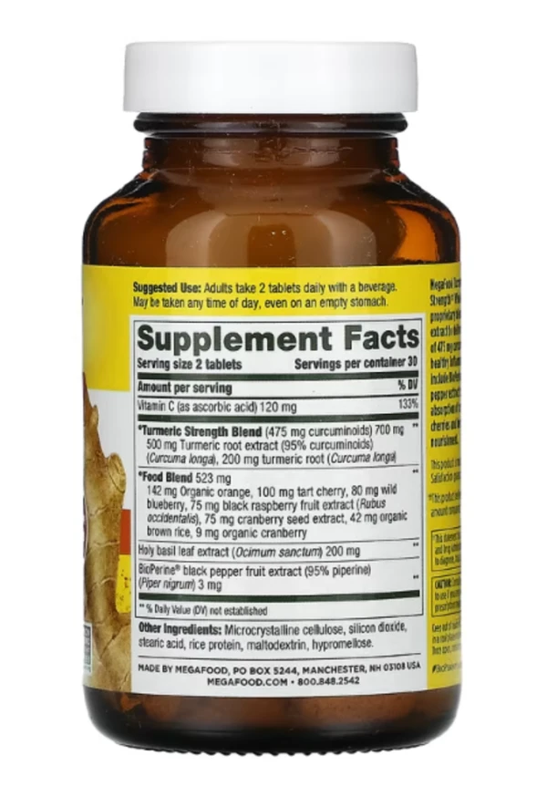 MegaFood, Turmeric Curcumin, Extra Strength, 60 Tablets