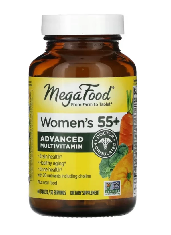 MegaFood, Women's 55+, Advanced Multivitamin, 60 Tablets