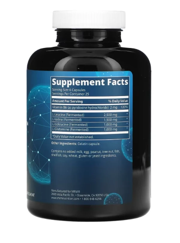 MRM, Nutrition, BCAA+G 6000, 150 Capsules