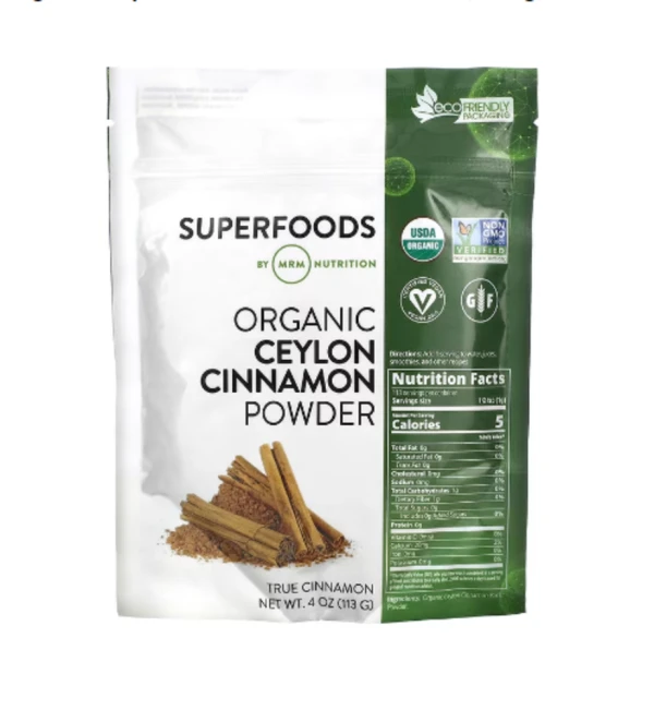 MRM Nutrition, Organic Ceylon Cinnamon Powder, 4 oz (113 g)