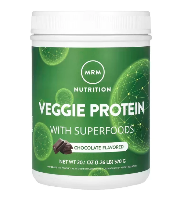 MRM Nutrition, Veggie Protein with Superfoods, Chocolate, 1.26 lb (570 g)