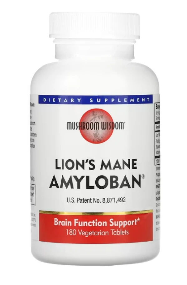 Mushroom Wisdom, Lion's Mane Amyloban , 180 Vegetarian Tablets