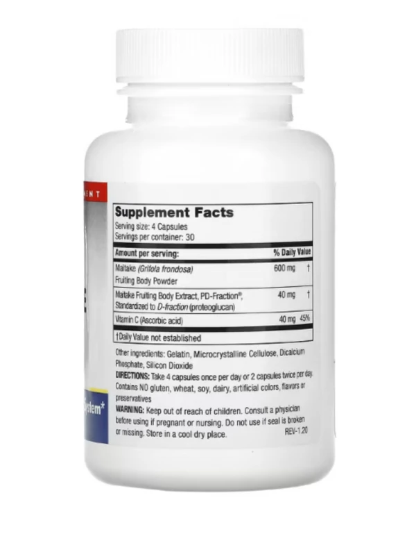 Mushroom Wisdom, Maitake D Fraction, Standard, 120 Capsules